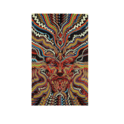 3D Bicycle Day Psychedelic Face Tapestry