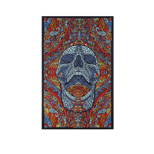 3D Mindful Mouth Open Skull Tapestry