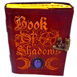 Book of Shadows Journal aged looking paper leather w/ latch
