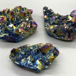 ~6.6# Crystal druse plantinum rainbow